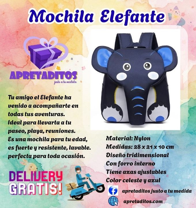 Mochila Elefante para Niños